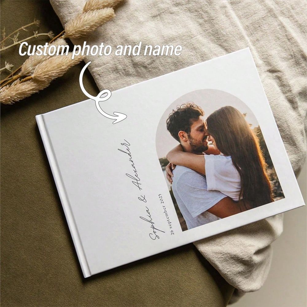 Custom Photo Book - 38-pagina gepersonaliseerd gastenboek voor bruiloften met