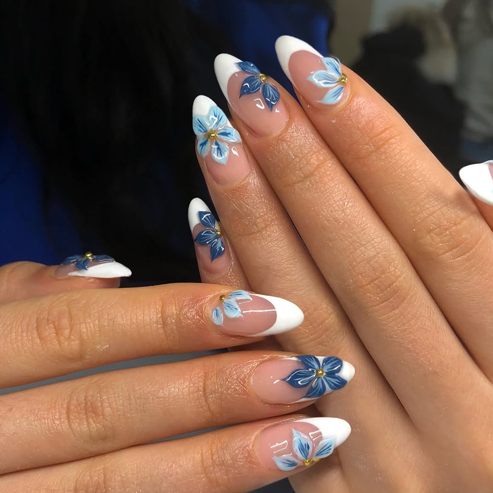 Pressed Flower Art - 24 stks Amandel 3d gel bloem