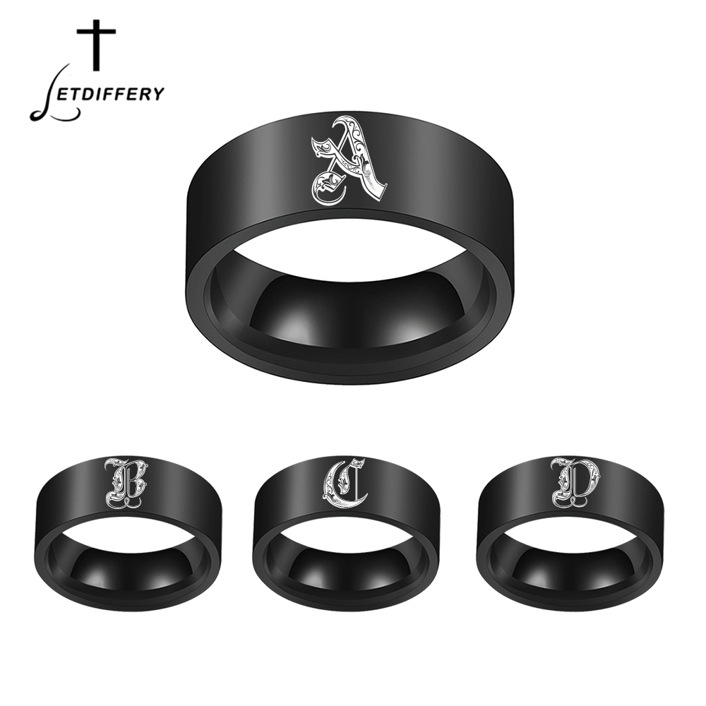 Initial Ring Custom - Letdiffery Aangepaste Gegraveerde Initialen A tot