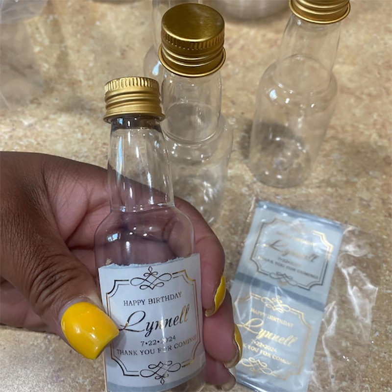 Aangepaste goudfolie bruiloft  - Personalised Candle Label recensie en prijs