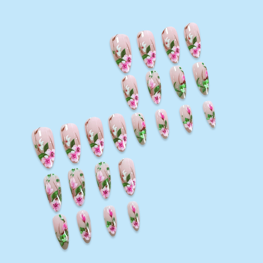 Korte Amandel Druk op Nagels 3 - Pressed Flower Art recensie en prijs