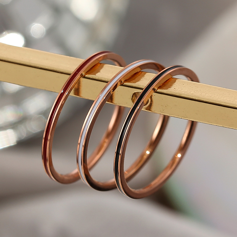 Titanium Staal Rose Goud Kleur - Initial Ring Custom recensie en prijs