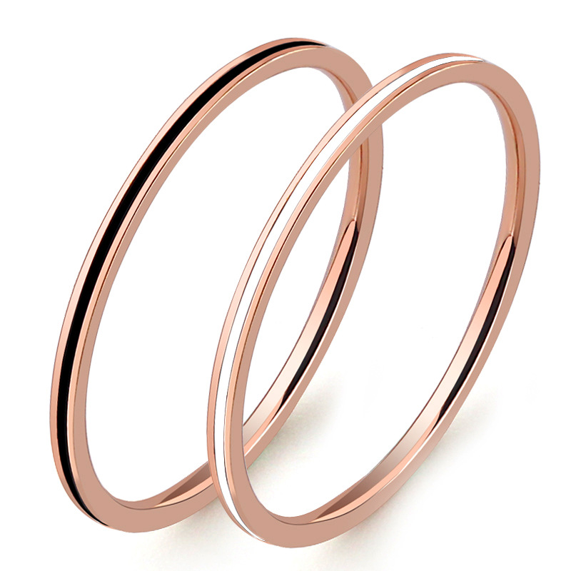 Titanium Staal Rose Goud Kleur - Initial Ring Custom recensie en prijs