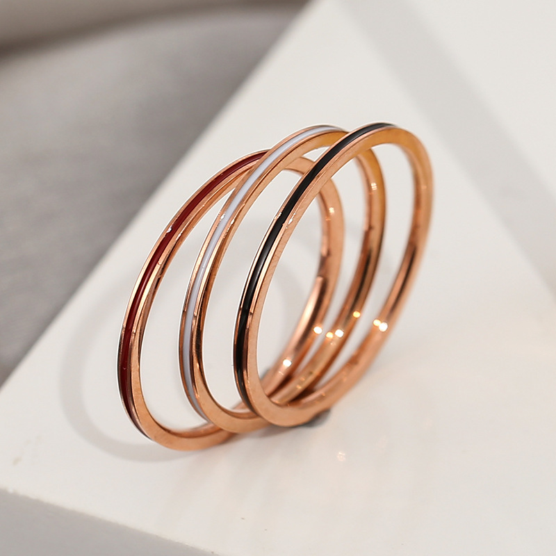 Titanium Staal Rose Goud Kleur - Initial Ring Custom recensie en prijs