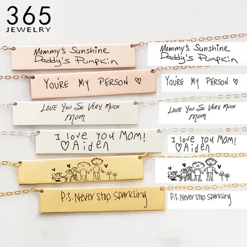 Custom Handschrift Naam Bar Ha - Handwriting Necklace Bar recensie en prijs