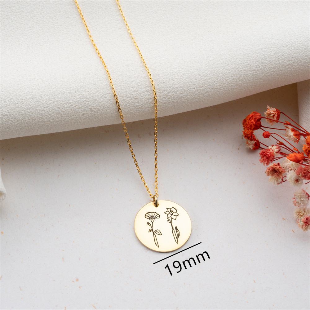 Familie geboorte bloem ketting - Birth Flower Necklace recensie en prijs