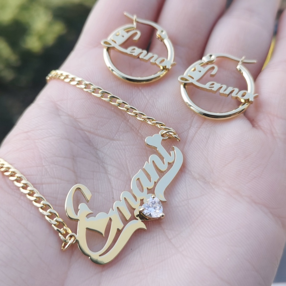 Leechee Hart Zirkoon Aangepast - Name Necklace Custom recensie en prijs